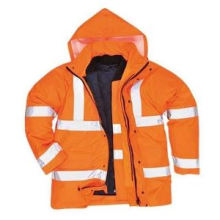 High-Visibility Reflective Parka Coats Made of 100% Polyester (DFJ1016)